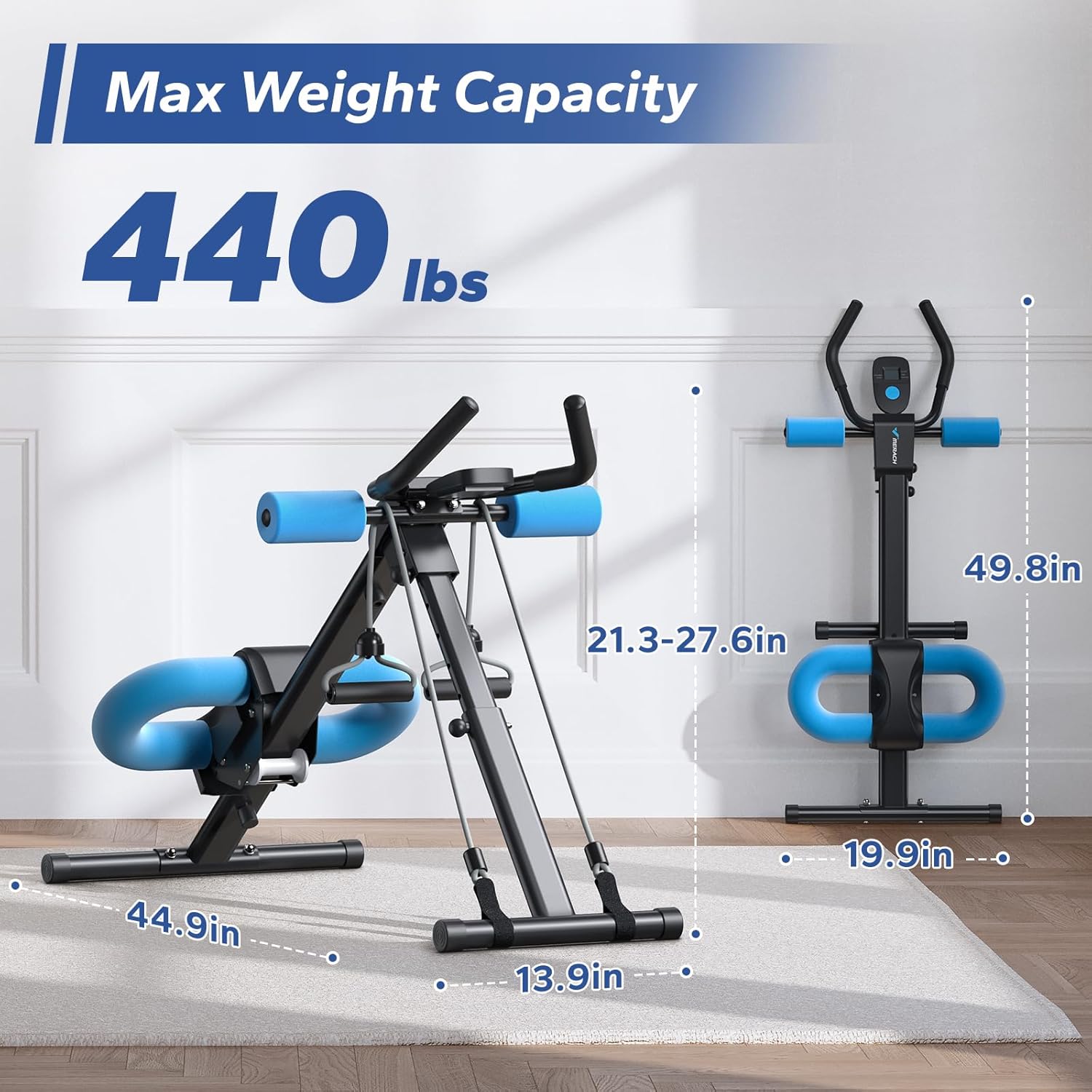 2314 Foldable Adjustable Ab Trainer Machine for Home Use