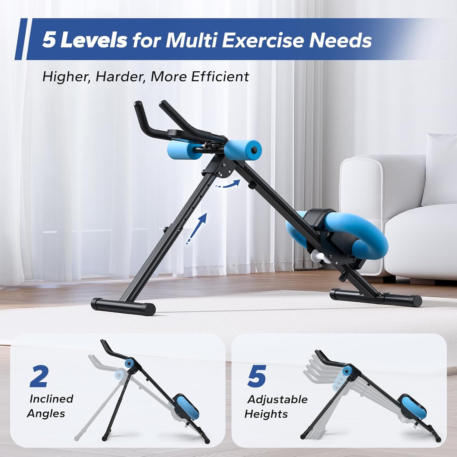2314 Foldable Adjustable Ab Trainer Machine for Home Use