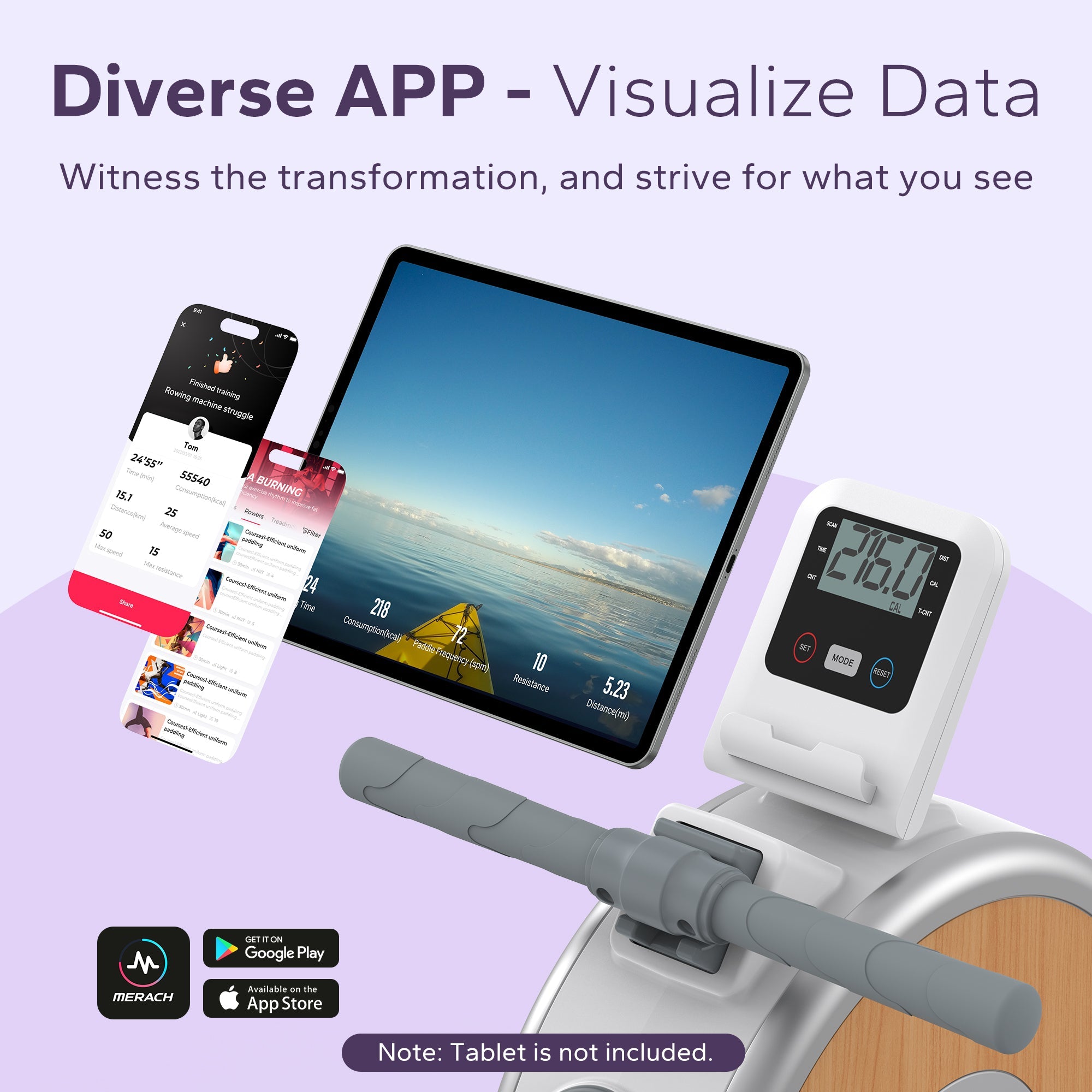 Q1S Magnetic Rowing Machine with 350lb Capacity for Home Use