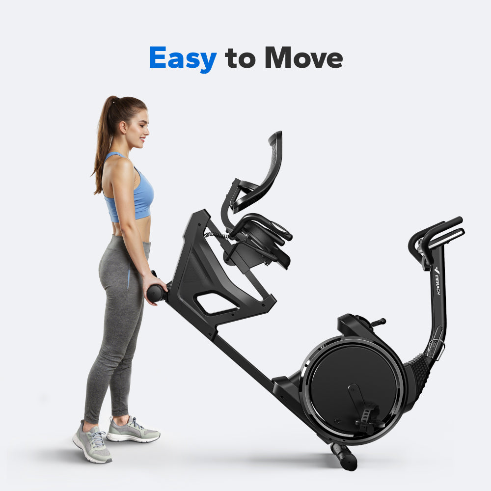 S19 Pro Recumbent Exercise Bike with 8-Level Magnetic Resistance for Home Use