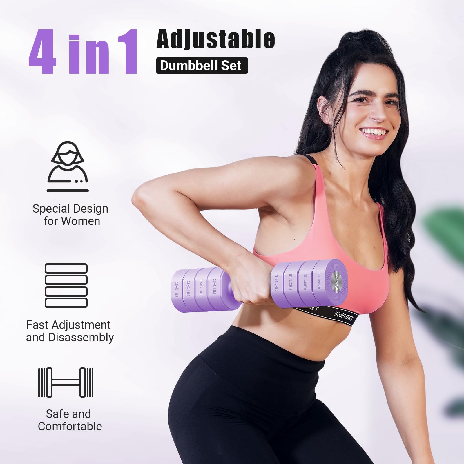 2444 Adjustable Dumbbell 4kg Set for Home Gym