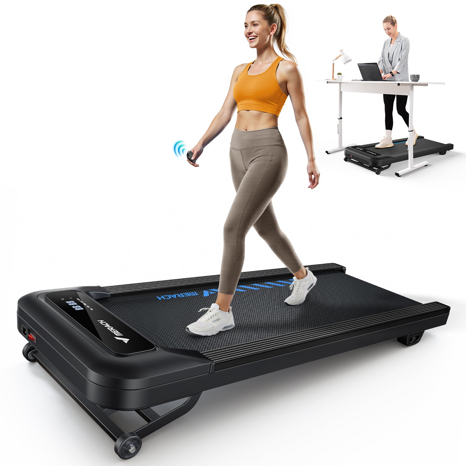 MERACH Walking Pad Treadmill with 9% Auto Incline