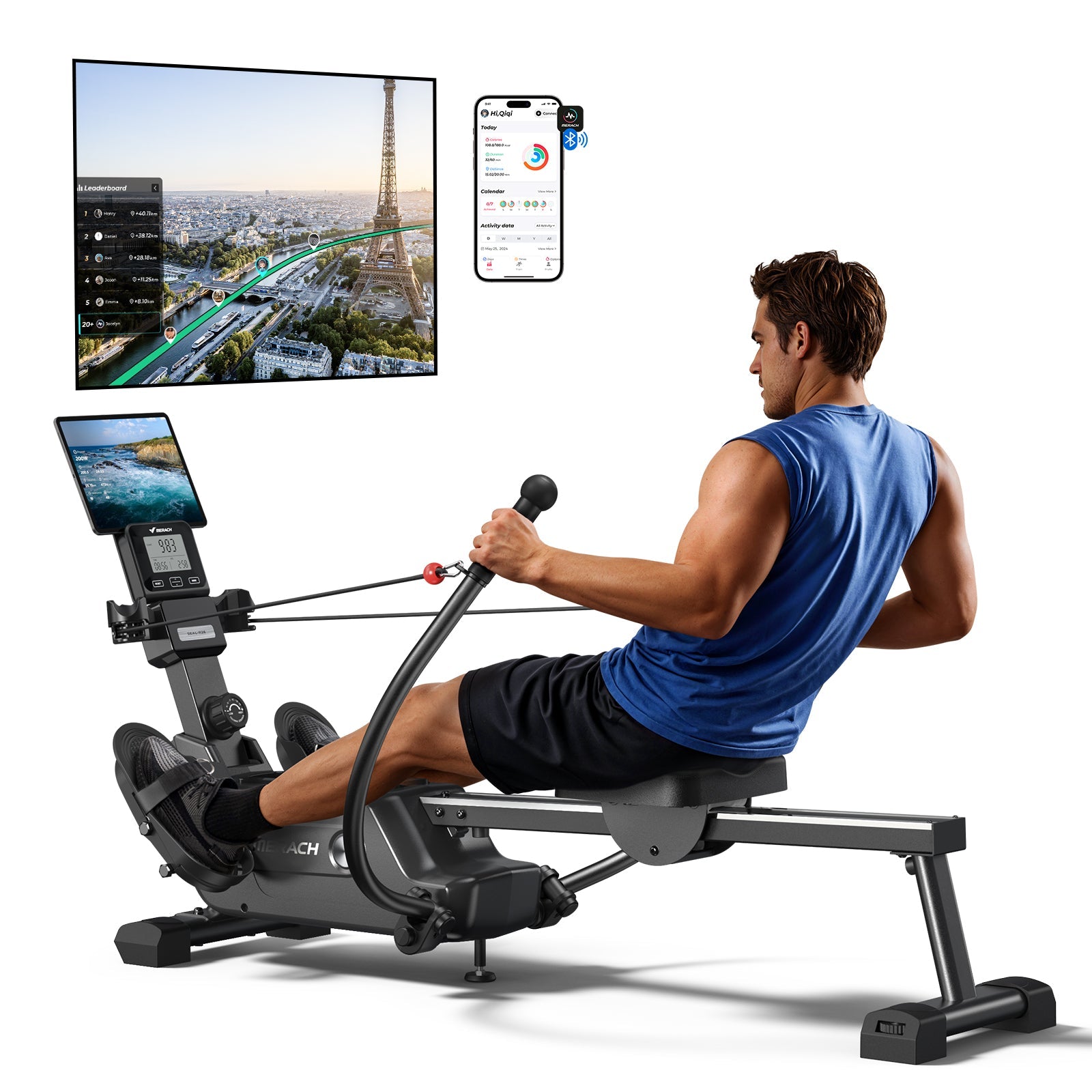 NovaRow RS3 Double-Scull Magnetic Rowing Machine