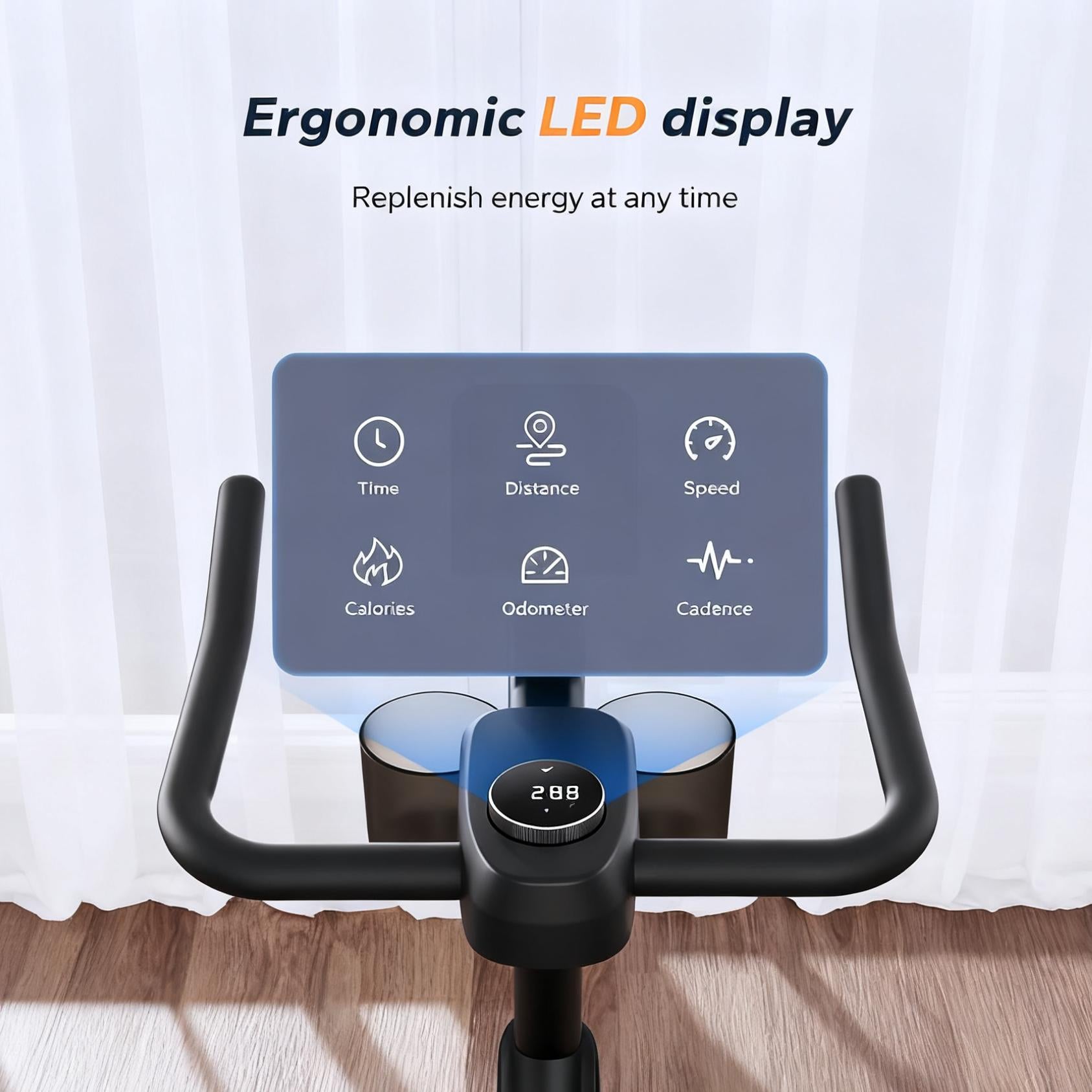 S26 Magnetic Resistance Exercise Bike with Dumbbell Rack for Home Use