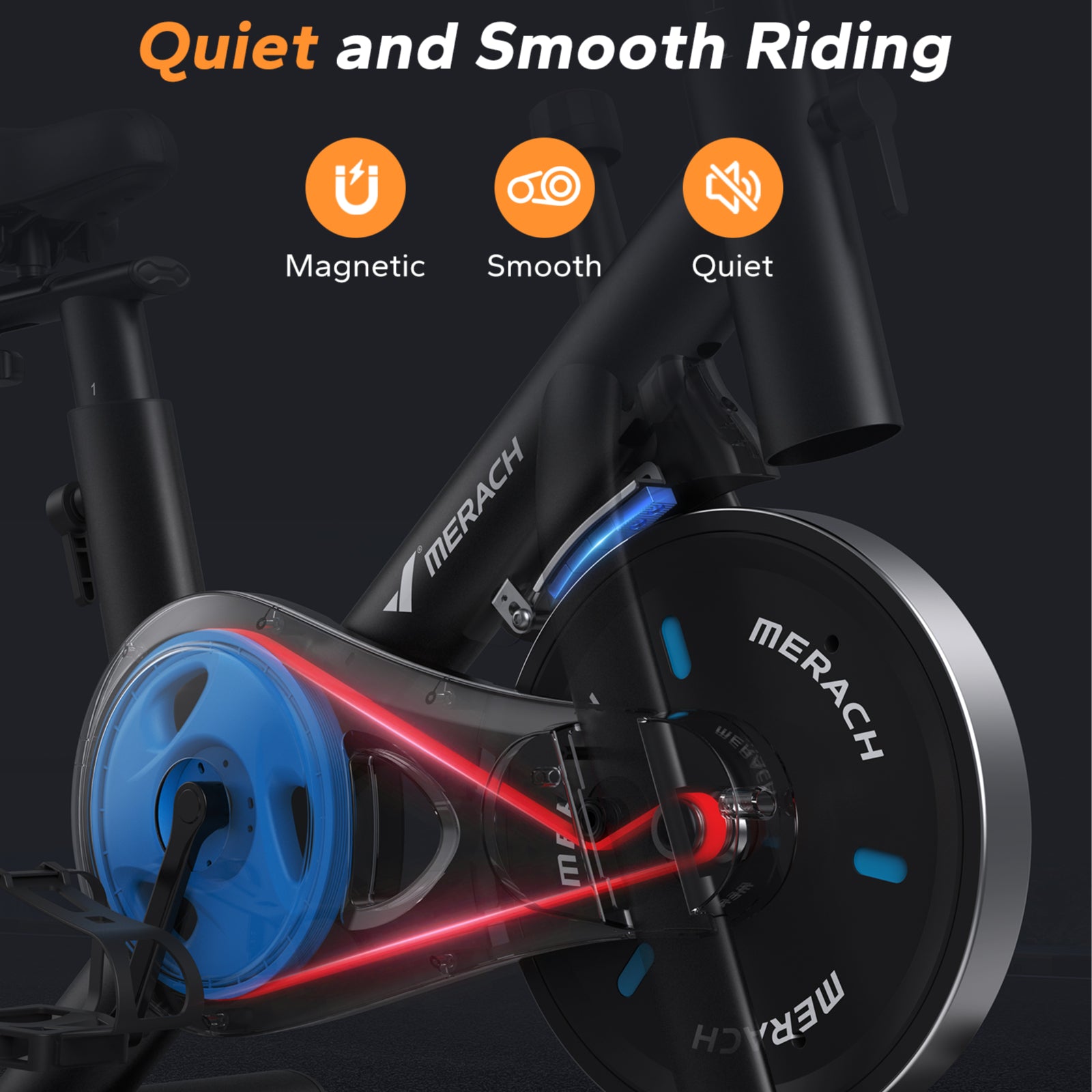 S26 Magnetic Resistance Exercise Bike with Dumbbell Rack