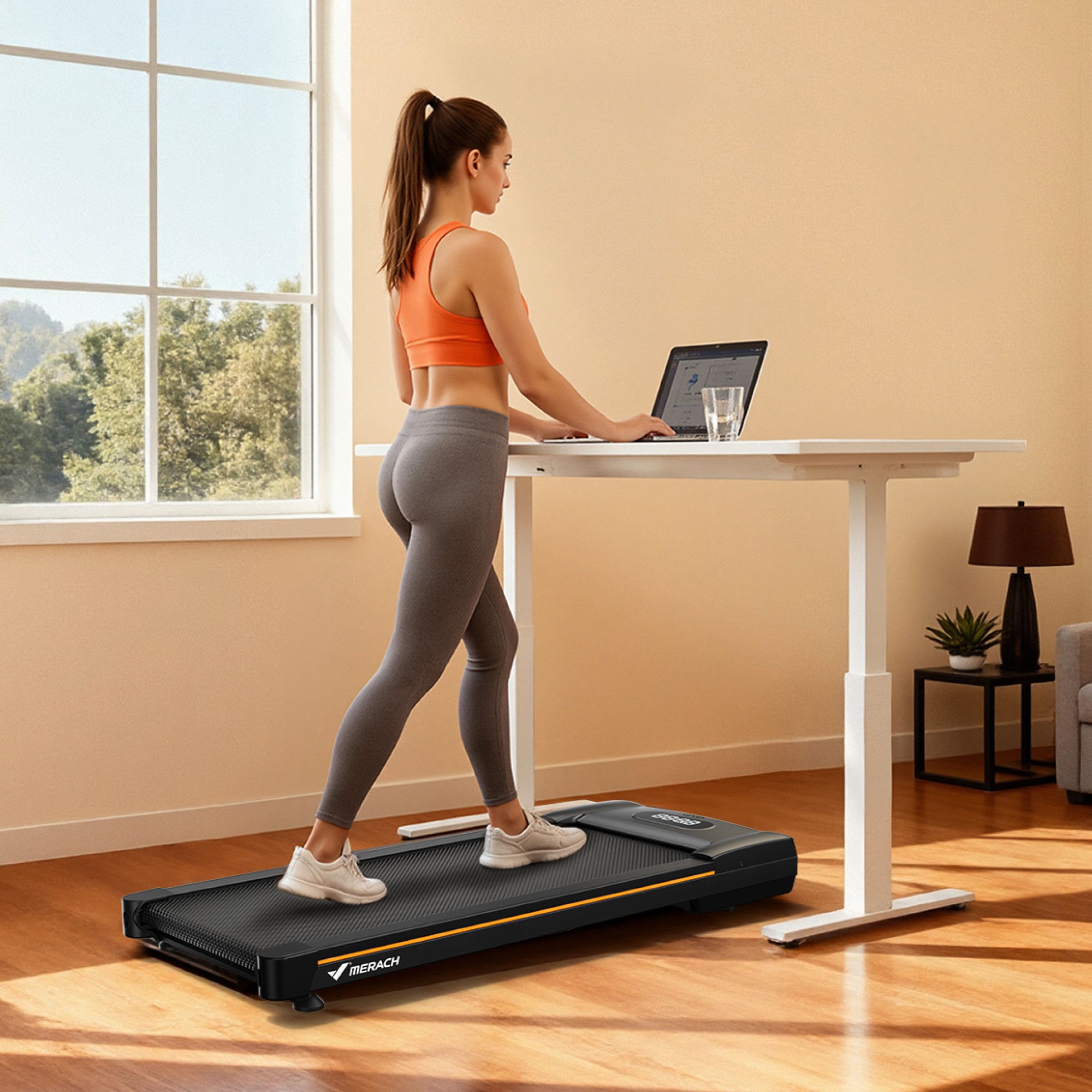 W50 Lite Walking Pad Under Desk Treadmill with 10% Auto Incline