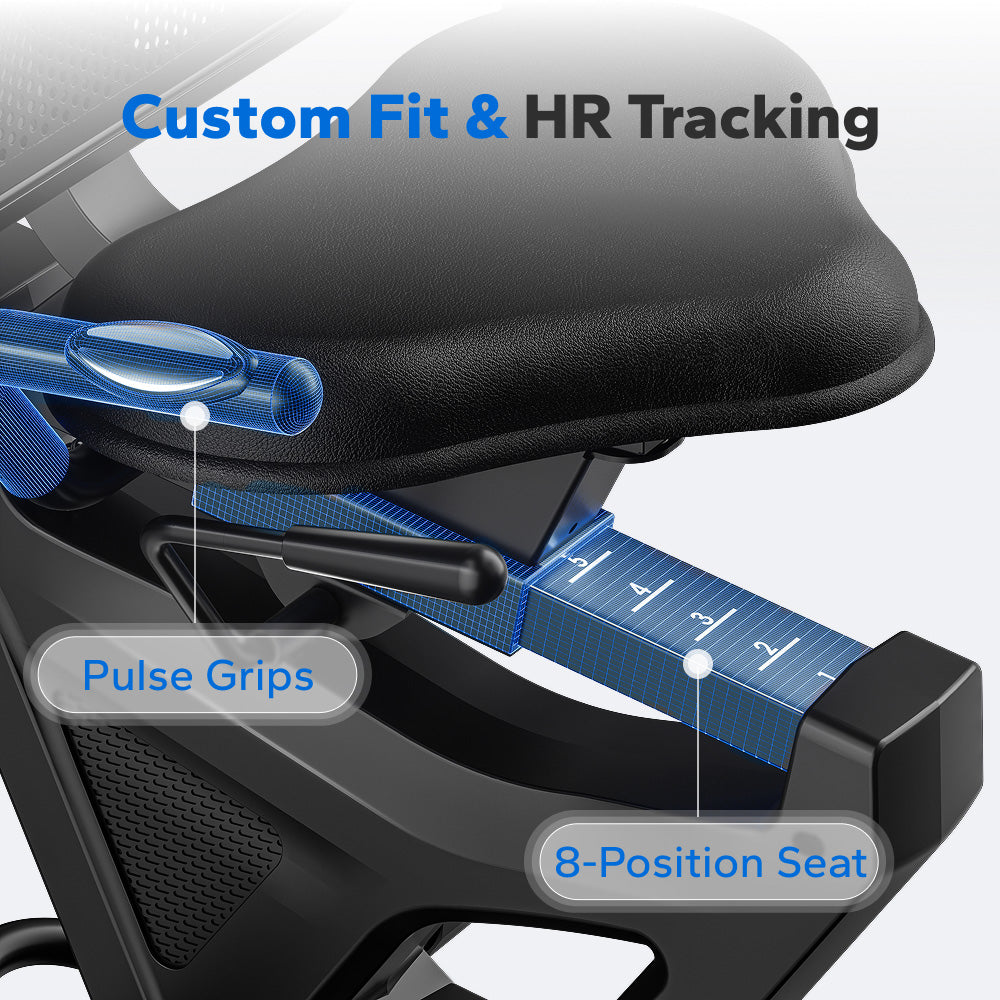 S19 Pro Recumbent Exercise Bike with 8-Level Magnetic Resistance for Home Use