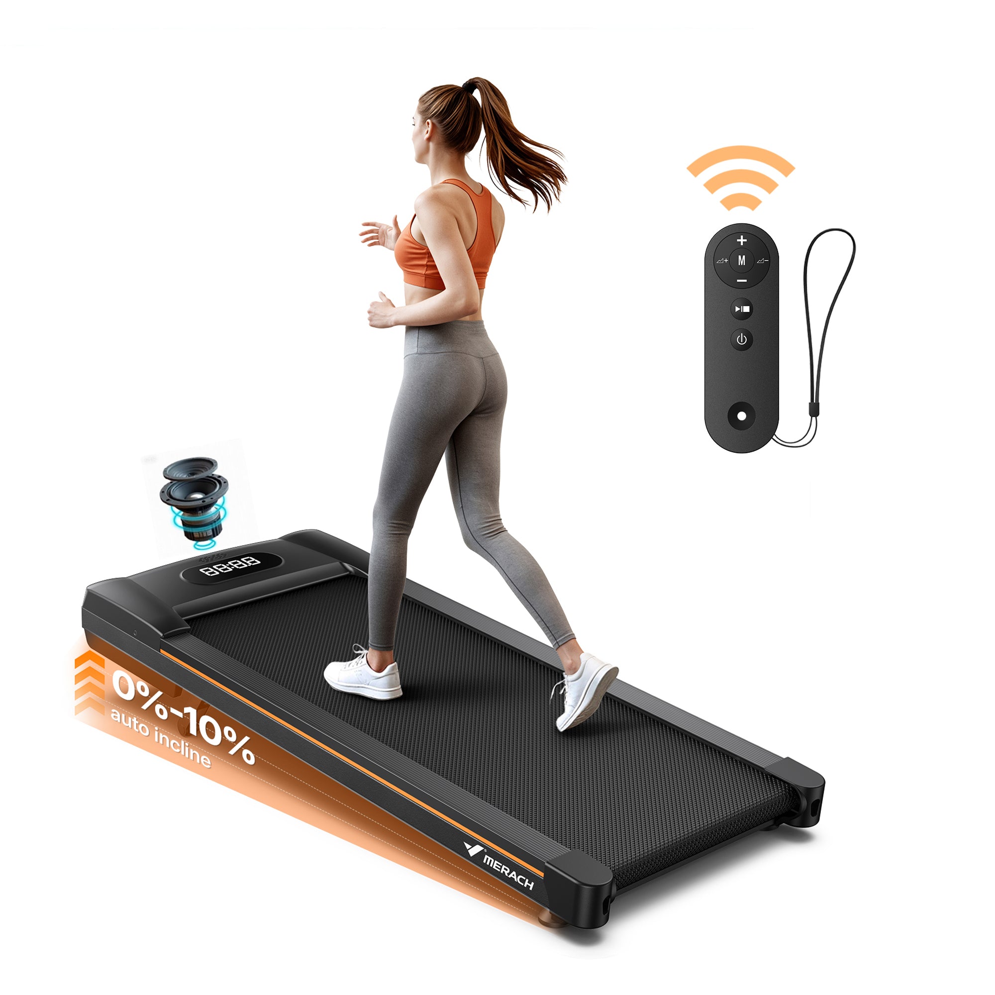 W50 Lite Walking Pad Under Desk Treadmill with 10% Auto Incline
