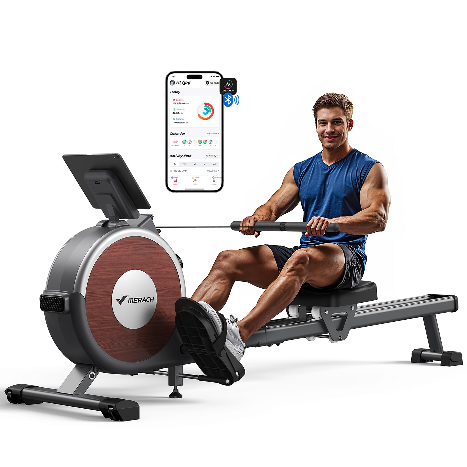 Q1S Magnetic Rowing Machine with 350lb Capacity for Home Use