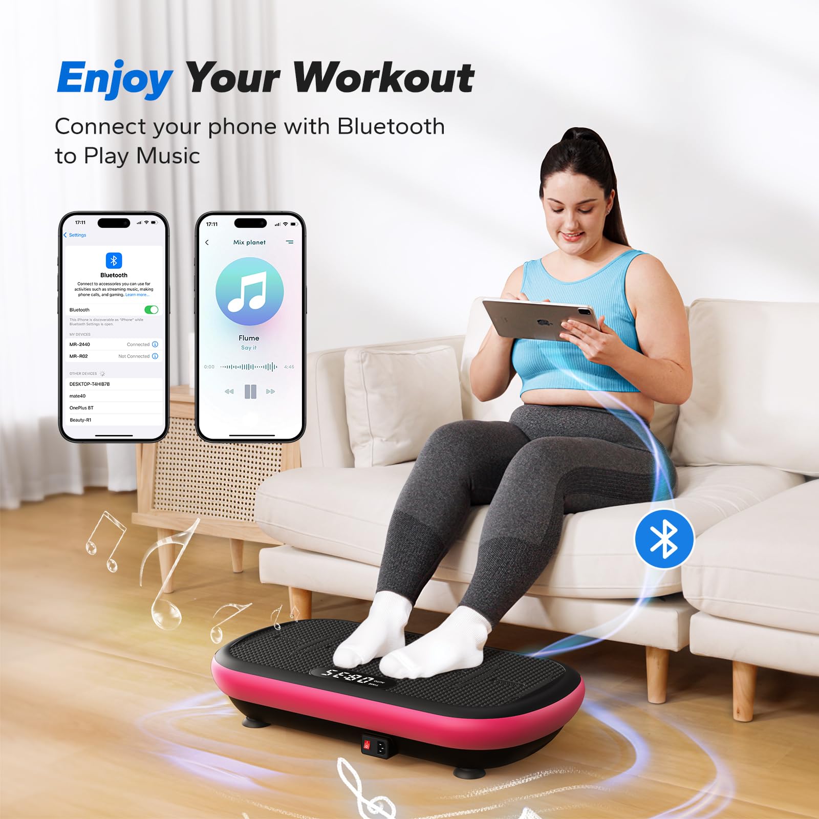 CV40 Vibration Plate with 440lb Capacity for Home Gym
