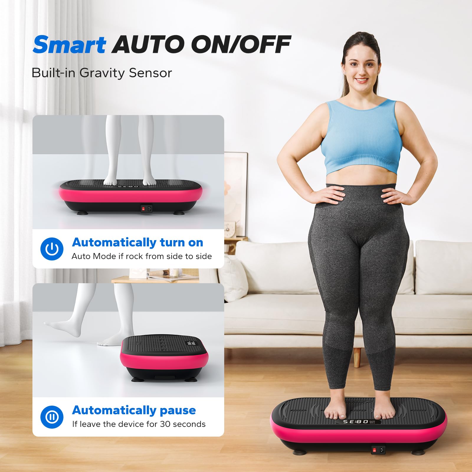 CV40 Vibration Plate with 440lb Capacity for Home Gym