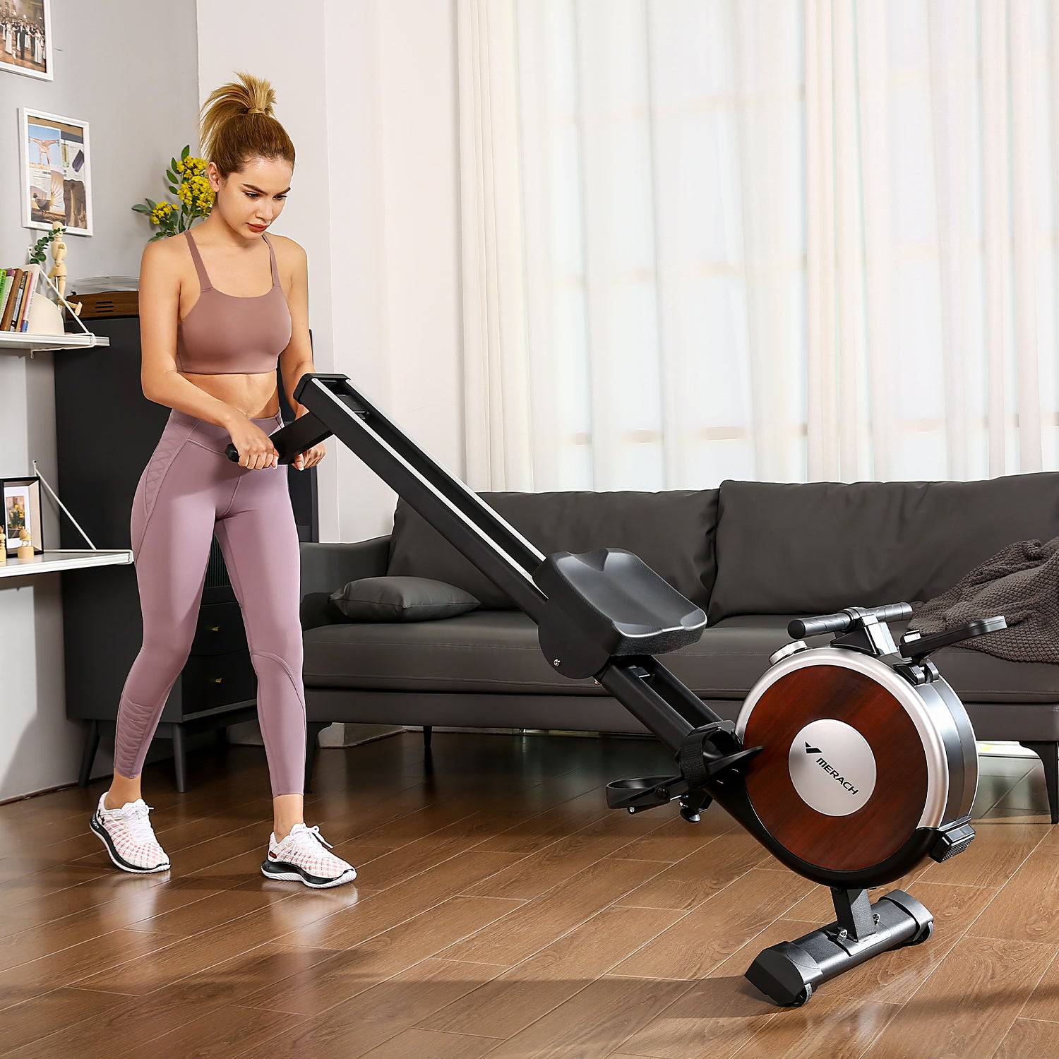 Manual Resistance Rower Machine